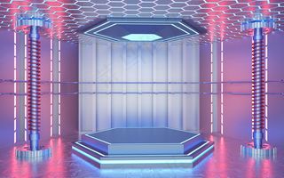 C4D电商场景模型渲染背景