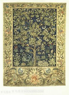 高清晰版本发财树花纹插画