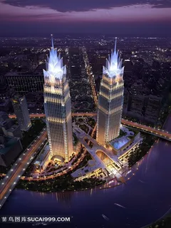 繁华城市夜景图片素材