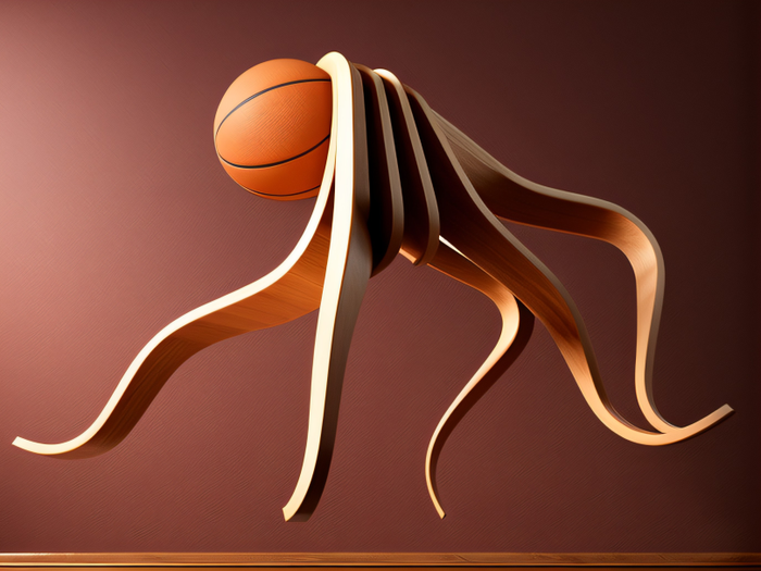 篮球和木头结合成的章鱼