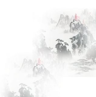 山水画素材中国风水墨画素材元素中国画