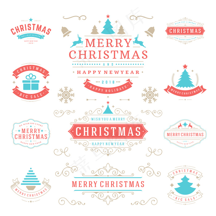 圣诞节装饰元素