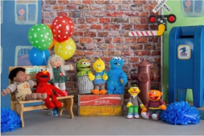 儿童照相拼接背景