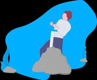 2.5d拔剑插画小图标素材