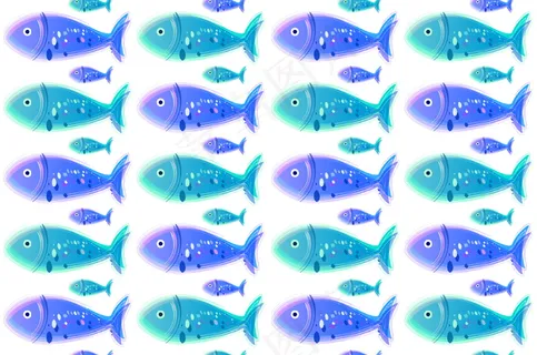 卡通鱼儿背景图片