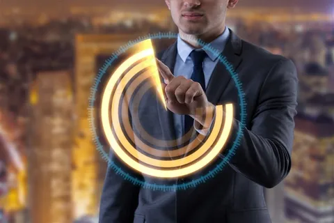 划环形的商务职场人物创意高清图片