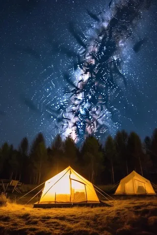 星空营地露营图