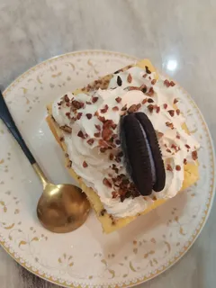 家庭自制奶油蛋糕餐后小甜点菜品菜谱实拍图片