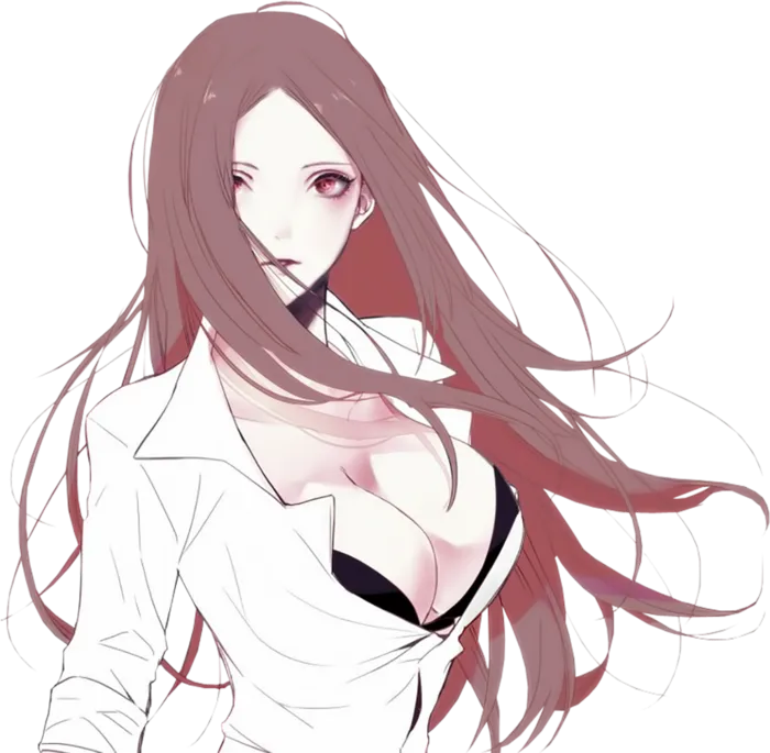 御姐长发女孩素材卡通简笔人物