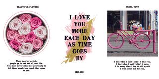 欧式先打玫瑰字体三联装饰画