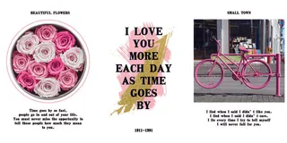 欧式先打玫瑰字体三联装饰画