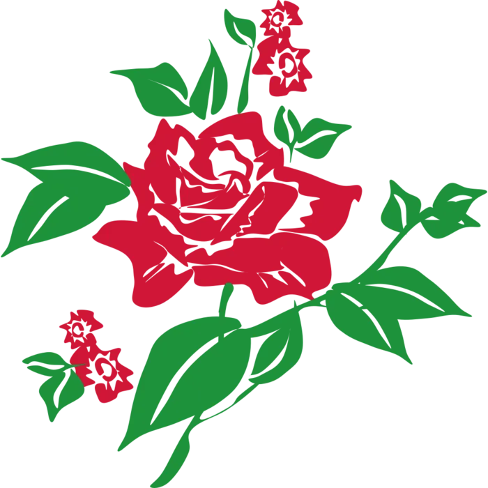 免扣山茶花装饰元素