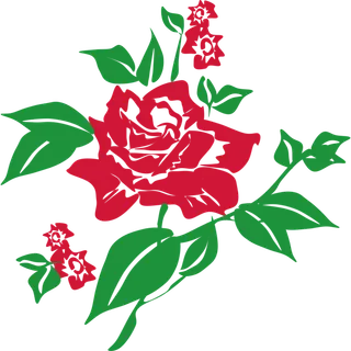 免扣山茶花装饰元素