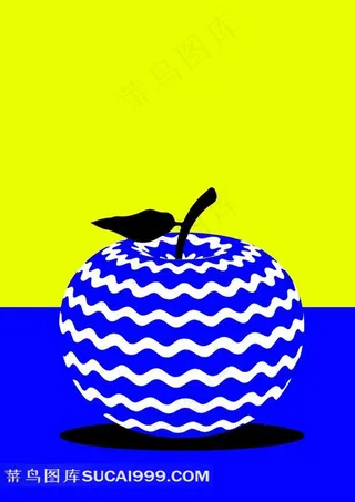 几何插画之苹果