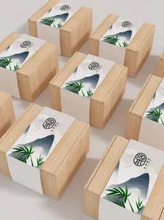 国风高档茶叶包装盒袋罐瓶LOGO标贴展示VI智能贴图样机PSD素材 国风高档茶叶包装盒袋罐瓶LOGO标贴展示VI智能贴图样机PSD素材