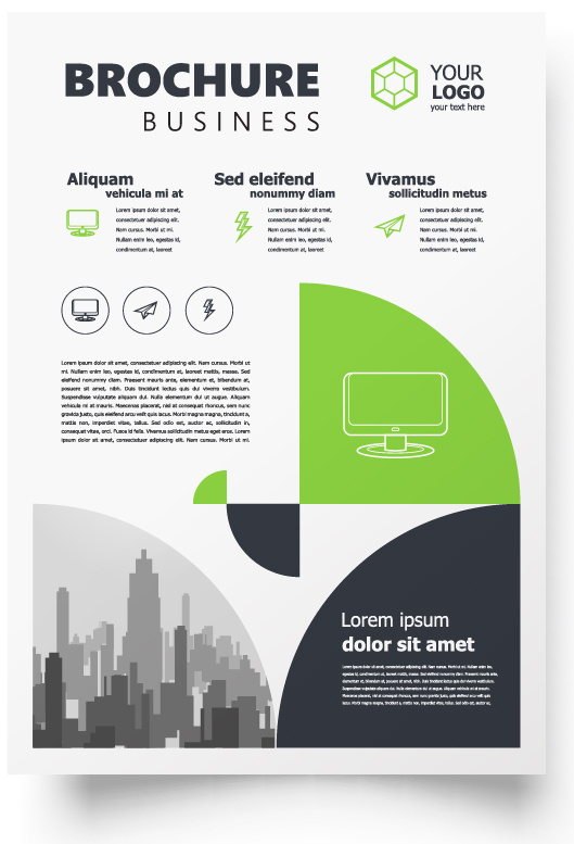 包装宣传册设计模板传单页抽象商务宣传册A4模板创意封面趋势宣传