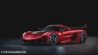 名贵红色跑车图片