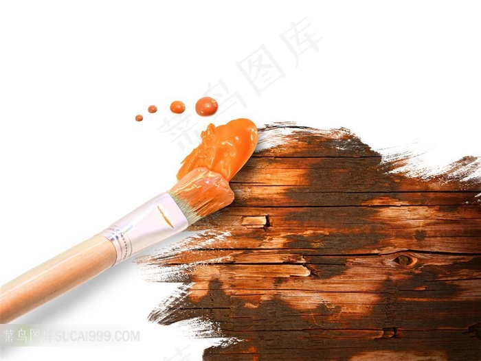 画笔绘画出木质地板