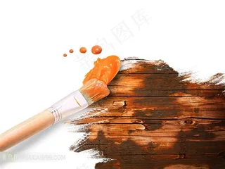 画笔绘画出木质地板