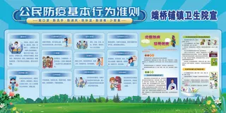 绿色新冠德尔塔病毒校园防疫展板