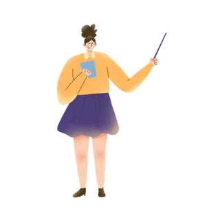 开学季扁平人物彩色元素组合