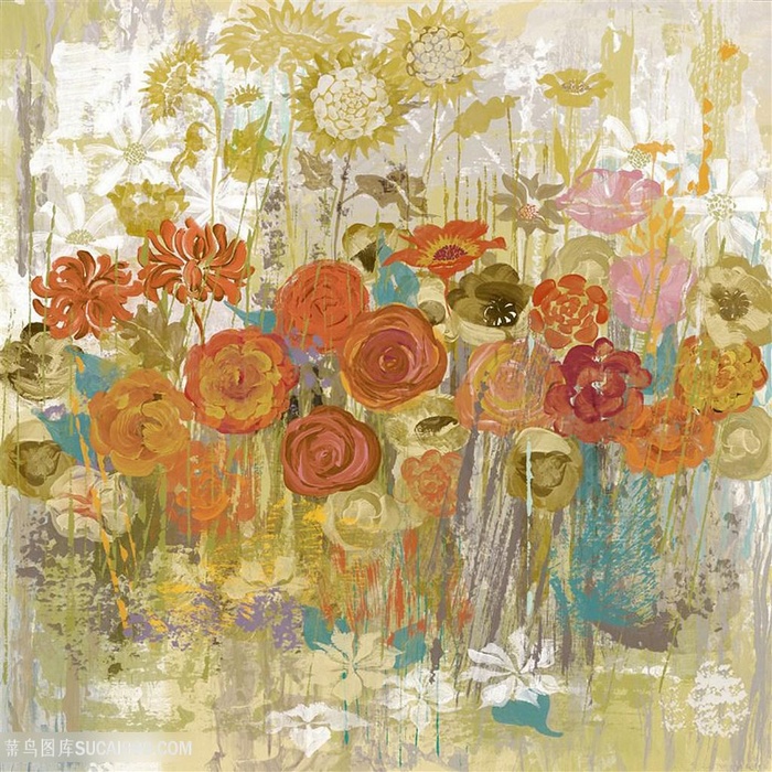 欧式花朵装饰画