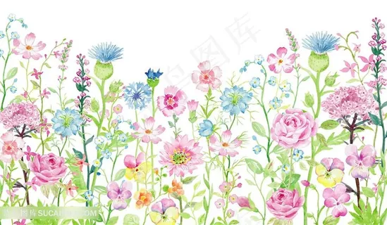 手绘清新花朵绘画图片