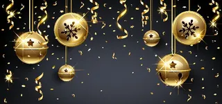 圣诞节圣诞树圣诞老人闪亮装饰电商促销折扣海报