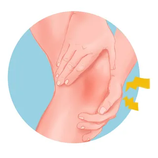 痛风示意图膝盖腿疼运动受伤