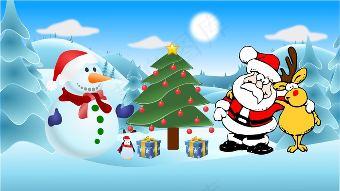 圣诞主题海报素材图片