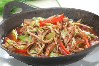 干锅肚丝茶树菇26元 (2)