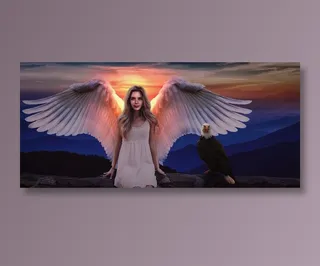 欧美风天使美女图片