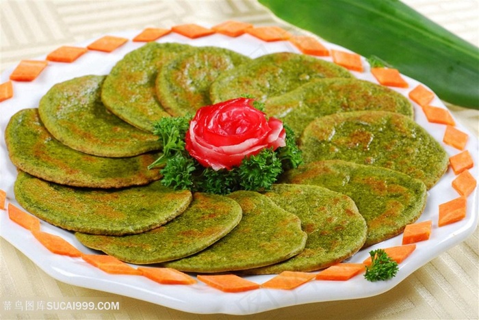 时蔬煎饼的美食图片