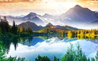 山水 风景图 休闲 摄影写真 设计