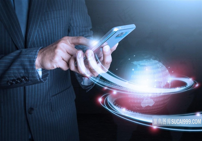 创意商务手机信息传输图片
