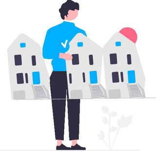 2.5d房子插画小图标素材