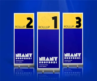 易拉宝样机 易拉宝效果图