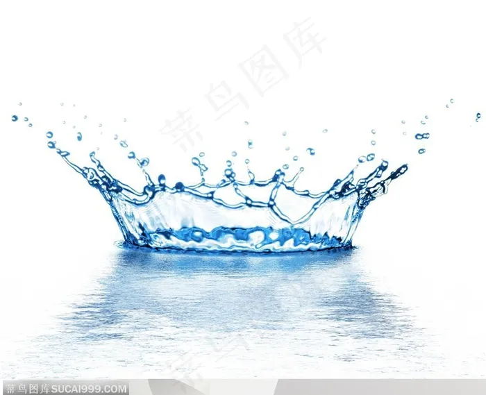 动感水花-溅起的蓝色水花