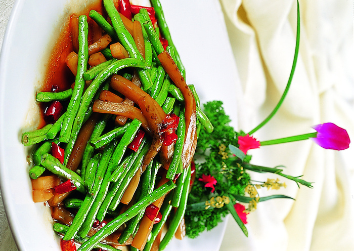 川菜湘菜高清菜谱 豇豆角烧茄子