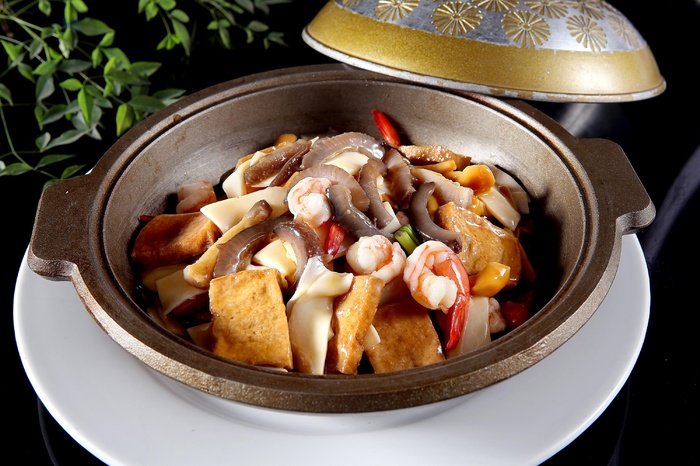 砂锅石锅美食煲类特色菜怀海鲜豆腐煲