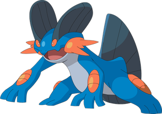 蓝色神奇宝贝卡通素材简笔画