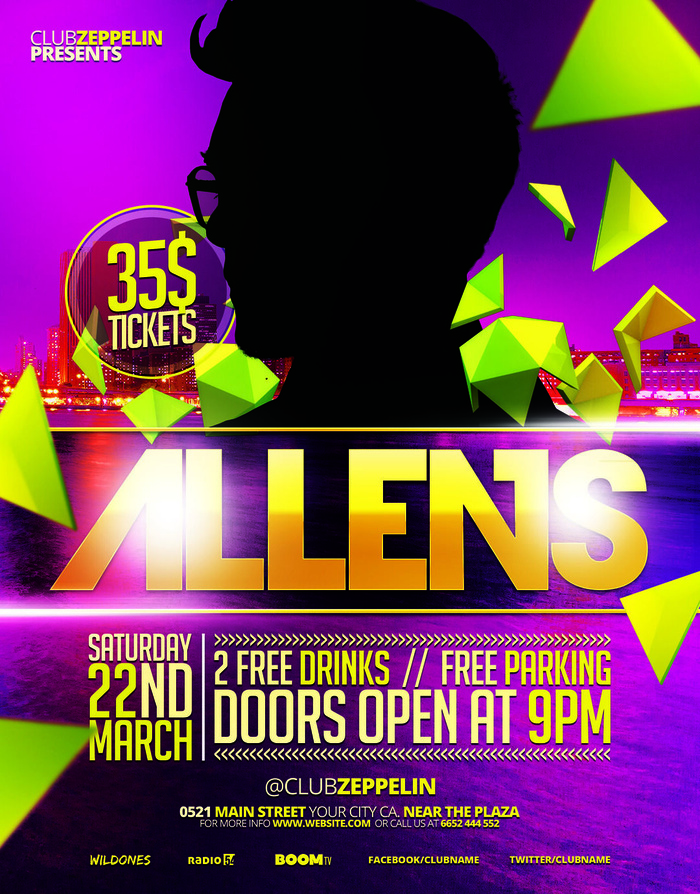 科技感多边形海报模板