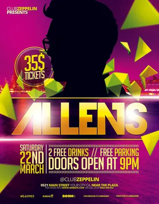 科技感多边形海报模板