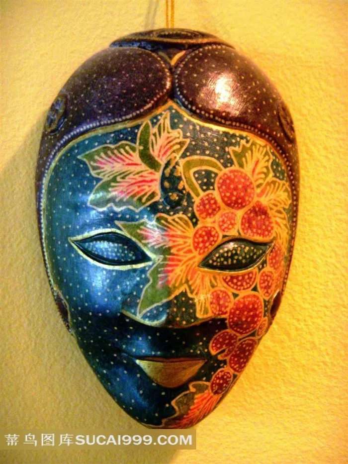 欧洲彩绘精美面具高清素材