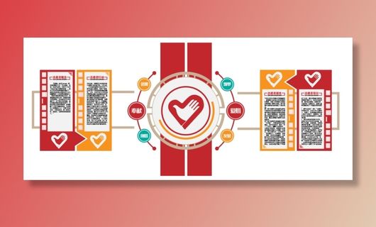 志愿者党建展厅展馆文化墙