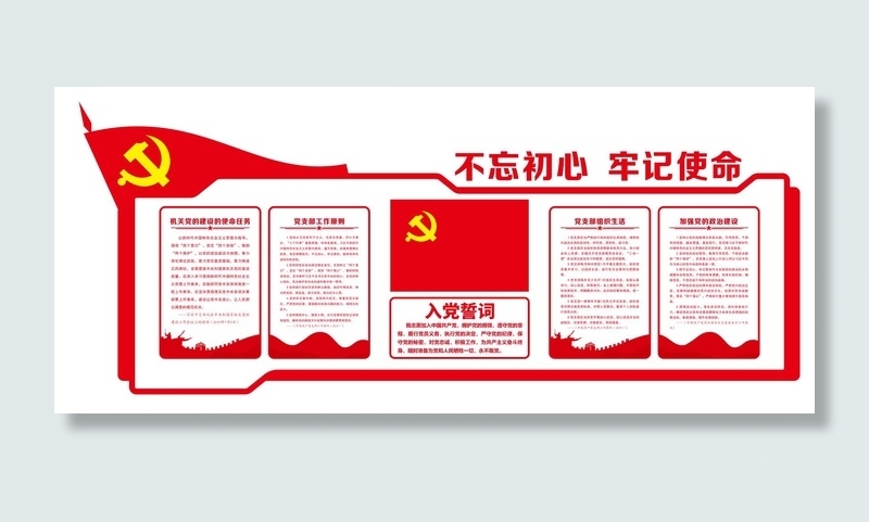矢量党建文化墙cdr矢量模版下载