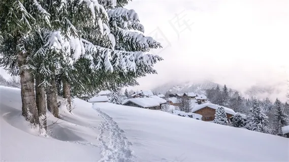 冬日雪山雪景图 冬日雪山雪景图