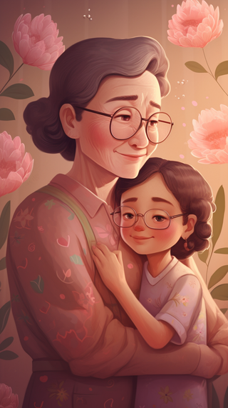 母亲 温馨 节日 爱护 温柔