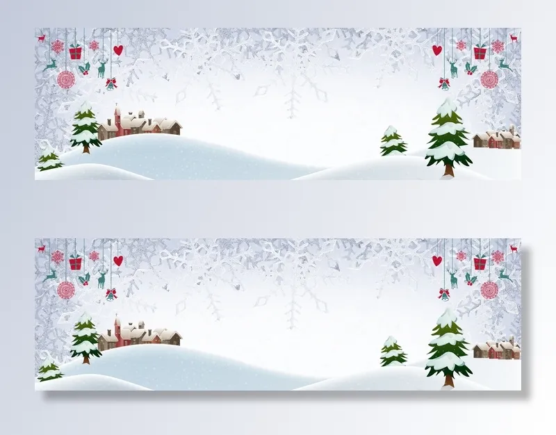 设计装饰圣诞节冬天背景psd模版下载