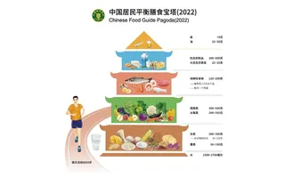 中国居民平衡膳食宝塔2022高清印刷图片